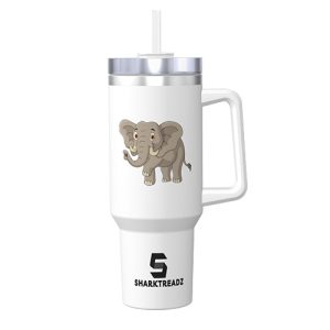 Animal Theme 40oz Stainless Steel Tumbler With Handle - Elephant
