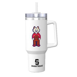 Pixel Art Theme 40oz Stainless Steel Tumbler With Handle - Manor Guard